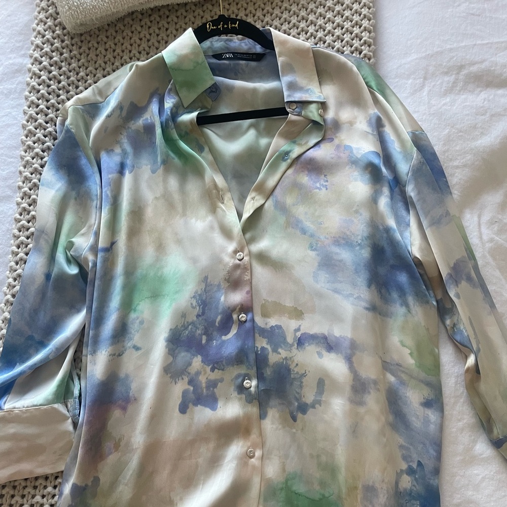 Silk button up
